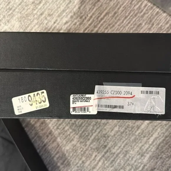 NIB Saint Laurent Pony Hair Manto Natural Platform Ankle Boot Retro Size 37/US 7 - Picture 11 of 13